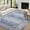 Blue, variant on FairOnly 8'x10' Blue Machine Washable Area Rugs for Living Room Vintage Floral Rugs Stain-Resistant Rugs for Kitchen Dining Room Bordered Indoor Floor Carpet