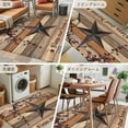thumbnail image 6 of Khaki Brown Texas Star 2.7x5 Area Rugs, Retro Country Star Farmhouse Wooden Non-Skid Rubber Backing Large Rectangle Rugs - Living Room Bedroom Home Office, Indoor Floor Mat Carpets Washable Rug, 6 of 9