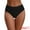 Black, variant on Unique Bargains Women's Cotton High Waist Bright Trim Briefs M White
