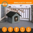 thumbnail image 5 of K&H Pet Products  Heated Cat House for Outdoors Cat Shelter Gray/Black 22 X 19 X 17 Inches, 5 of 12