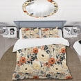 thumbnail image 2 of Designart "Antique White Bohemian Floral Joy III" Floral Bedding Covert Set - Cottage Bed Set With 2 Shams, 2 of 5