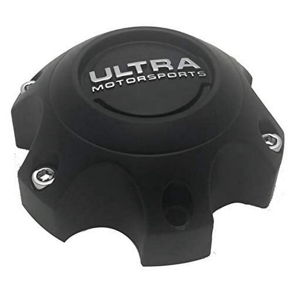 Ultra Motorsports 6 Lug Matte Black Wheel Center Cap Qty 1 Pn: 89-9764 with Bolts