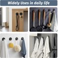thumbnail image 4 of Adhesive Hooks Heavy Duty Waterproof in Shower Hooks for Hanging Loofah, Towels, Clothes, Robes for Bathroom Removable Adhesive Wall Hooks Door Hook Stainless Steel Black Stick on Hooks 4 Pcs, 4 of 7