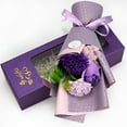 thumbnail image 3 of Linnome Valentine's Day Romantic Soap Flower Bouquet Gift Box Carnation Rose Imitation Bouquet for Sweetheart Gift Needs, 3 of 9
