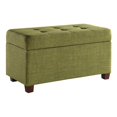 thumbnail image 2 of OS Home and Office Furniture Storage Ottoman in Green Fabric, 2 of 5