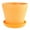 orange, variant on Colorful Mini Flower Pots - 4" Plastic Planters with Drainage Holes & Saucers for Succulents, Herbs | Cute Home & Office Decor Set (10×8.5×7cm)