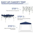 thumbnail image 4 of Outdoor Basic 10' x 10' Pop up Canopy Tent, Outside Canopy with Carry Bag, Extra 4 Stakes, Navy Blue, 4 of 8