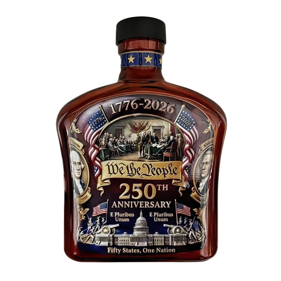 Glass Bottle America Us 250Th Anniversary We The People 2026, Decanter for Tequila,Bourbon, Scotch, and , Gift for Men, Ideal Home Bar Decor 350ml/11.8oz