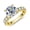 yellow, variant on AEHIO Moissanite Engagement Ring,4.3cttw D Color Round Cut, Gold Plated Sterling Silver Promise Anniversary Ring for Women