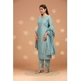 thumbnail image 3 of Three-Piece Schiffli Kurta and Dupatta with Solid Pants, 3 of 3