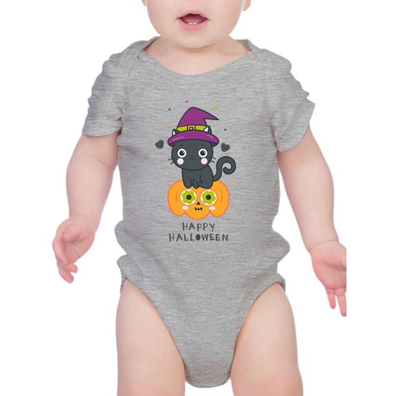 Cute Kitten Witch Hat Bodysuit Infant -Image by Shutterstock, 6 Months