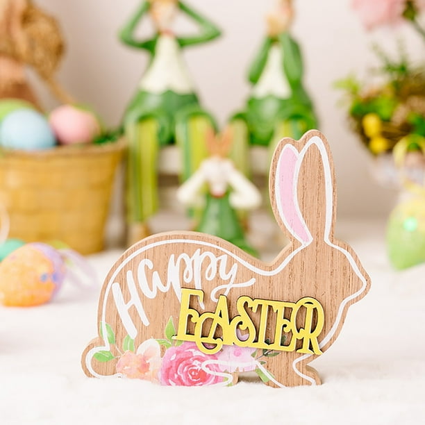 Decoraciones de Pascua, adornos de Pascua, regalos de Pascua, decoración de árbol de Pascua, diseños de madera, manualidades, decoración, suministros para eventos y fiestas, decoraciones de madera