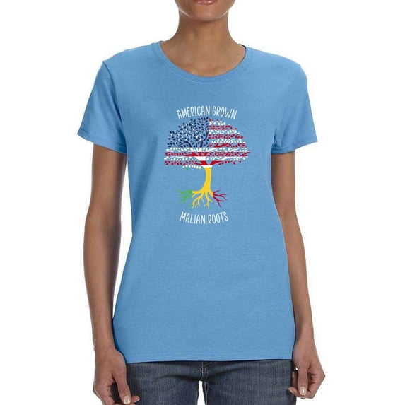 American Grown Malian Roots T-Shirt Women -Smartprints Designs, Female Large
