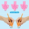 thumbnail image 4 of Uxcell 6 Pcs 2 Fingers Handwriting Pencil Grippers, Pink, 4 of 6