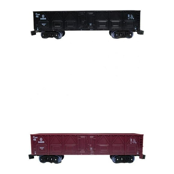 lionlar 2x 1/87 Scale Plastic Trains Tracks Carriage HO Guage Diorama Accs Black Red