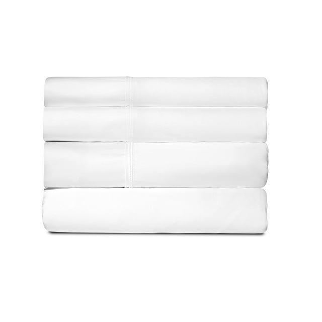 Juego de sábanas SHEEX Active Comfort Cooling Queen de color blanco brillante