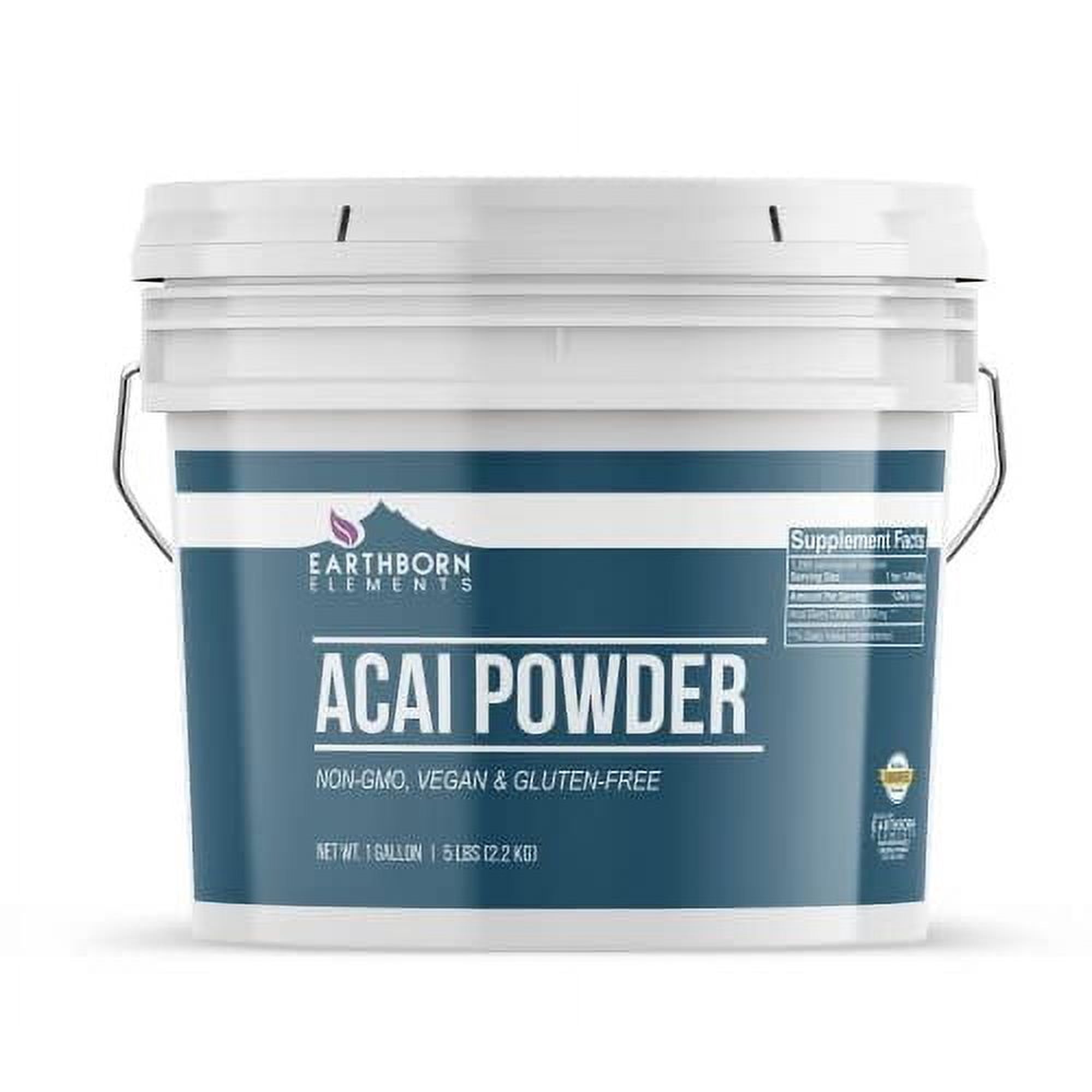 Earthborn Elements Acai Berry Powder Gluten-Free Resealable BPA-Free Bucket
