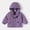 Purple, variant on Snorda 2-12 Years Kids Hooded Windproof Waterproof Rain Jacket Lightweight Outerwear Full Zip and Snap Closure Jacket with Chest Pocket Casual Solid Comfy Jacket for Fall Winter Daily Wear