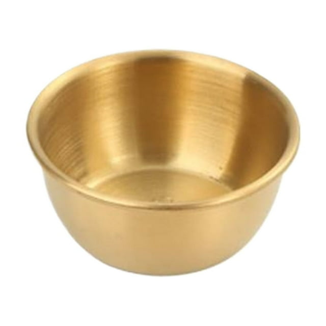 Kearding Juego de platos para servir condimentos de acero inoxidable pulido espejo, vajilla especial para comida, salsa de colza Cocina y Comedor 6 cm (oro)