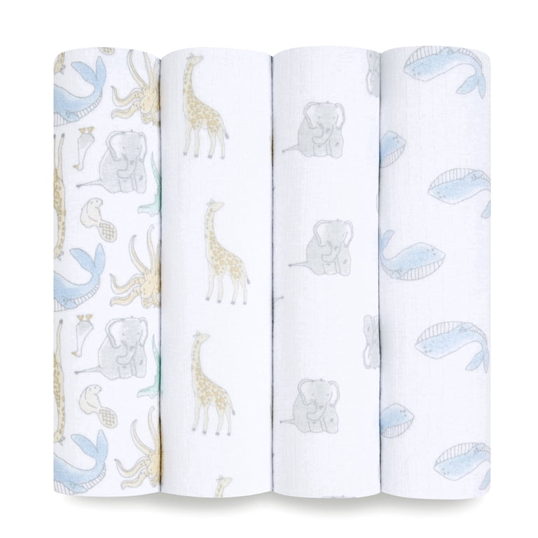 Aden + Anais Muslin Swaddle Blankets, 4-Pack, 44x44 Inch photo 1