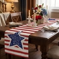 thumbnail image 1 of Uklsqma Independence Day Patriotic Table Runner, Multicolor Linen Table Linen Decor, 183 x 33 cm, Light Stain Resistant, for Dining Table Home Decor, 1 of 6