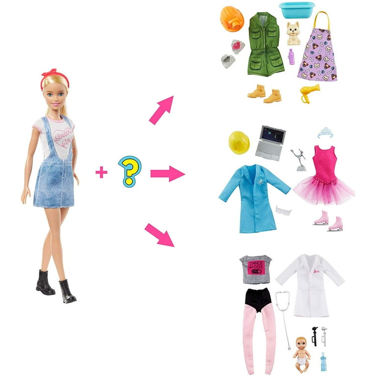 Barbie Doll With 2 Surprise Career Looks Featuring 8 Surprises
