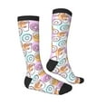 thumbnail image 3 of Easygdp Donuts And Coffee Fashionable Adult Sockings&Sports Sockings&Breathable Sockings, Non-Pilling,Contrasting Color Design, 3 of 9