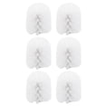 thumbnail image 1 of Accesorios de Baño de Repuesto de Repuesto Cepillos de Limpieza de Inodoro de Plástico Liso Porta Cabezales Blanco (6X Cabezas Blancas), 1 of 8