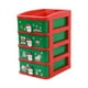 thumbnail image 2 of cpengpj Red Plastic Christmas Hair Accessory Storage Box for Kids, 4 Drawer Organizer with Santa Design, Holiday Gift Idea, 2 of 6