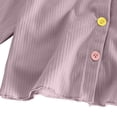thumbnail image 6 of Edvintorg Girls Ribbed Knit Sweater Crew Neck Long Sleeve Button Up Cardigan Casual Uniform Sweaters for Kids Girls 0-9T, 6 of 9