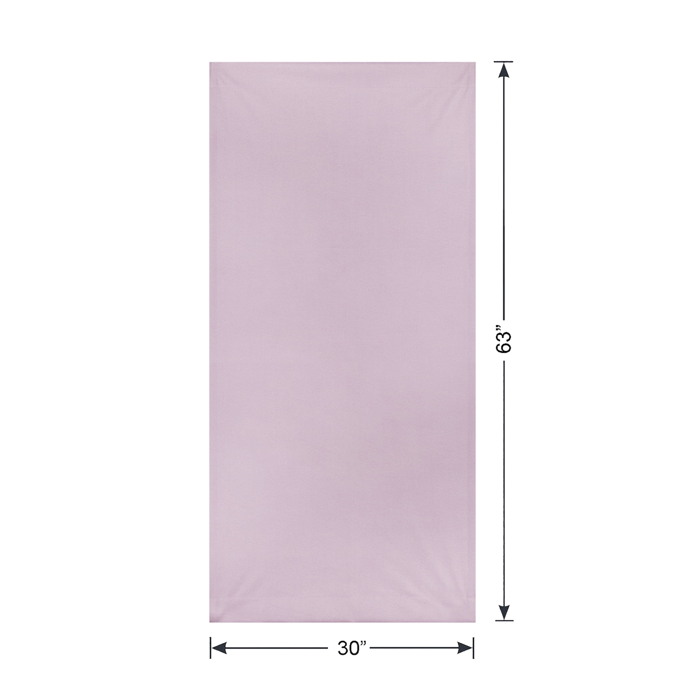 Mainstays Hazy Purple Solid Blackout Rod Pocket with Back Tabs Curtain Panel Pair, Set of 2, 30" W x 63" L