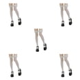 thumbnail image 3 of Wweixi 2piece Breathable And High Elasticity Lolita Fishnet Stockings For Comfortable Wear Easy To Wear white thigh-high socks 5Set, 3 of 6