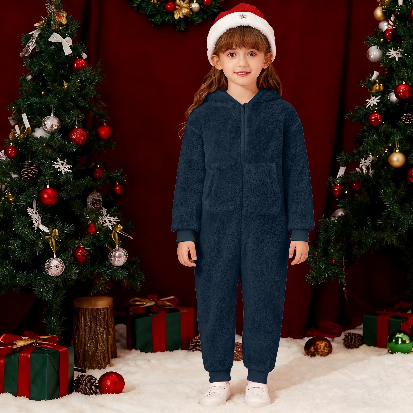 RTKFRFLM Boys Winter Jumpsuit, Hooded One-Piece Romper with Lining for Kids