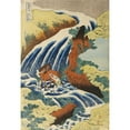 thumbnail image 3 of Hokusai 14x18 Black Modern Framed Museum Art Print Titled - Two Men Washing a Horse in a Waterfall, 3 of 5