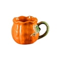 thumbnail image 2 of Harvests Season Ceramic Mug, Pumpkin Drink Cup with Glossy Body and Green Vine Handle for Coffee and Tea Moments Pumpkin Ceramic Mug Coffee Fall Autumn Cup Halloween Thanksgiving Cocoa Cider Drink, 2 of 8