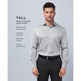 thumbnail image 5 of Camisa de vestir Van Heusen Tall Fit de popelina azul persa, cuello 19", 5 of 5