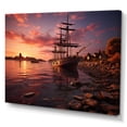 thumbnail image 2 of Designart "Harbor Sunset in Germany I" Nautical & Beach Canvas Art Print, 2 of 5