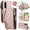 Rose Gold, variant on For Samsung Galaxy A37 5G RFID Blocking Wallet Case, Crossbody Purse Phone Case with 9 Card Slots, Zipper Pocket & Detachable Strap,Rose Gold,For Galaxy A37 5G