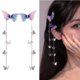 thumbnail image 3 of Pinzas para el cabello con borlas de mariposa, pasadores para el cabello para novia, boda, oreja colgante azul, clip para peinar el cabello para niña, horquilla con brillo lindo, accesorios, 3 of 5