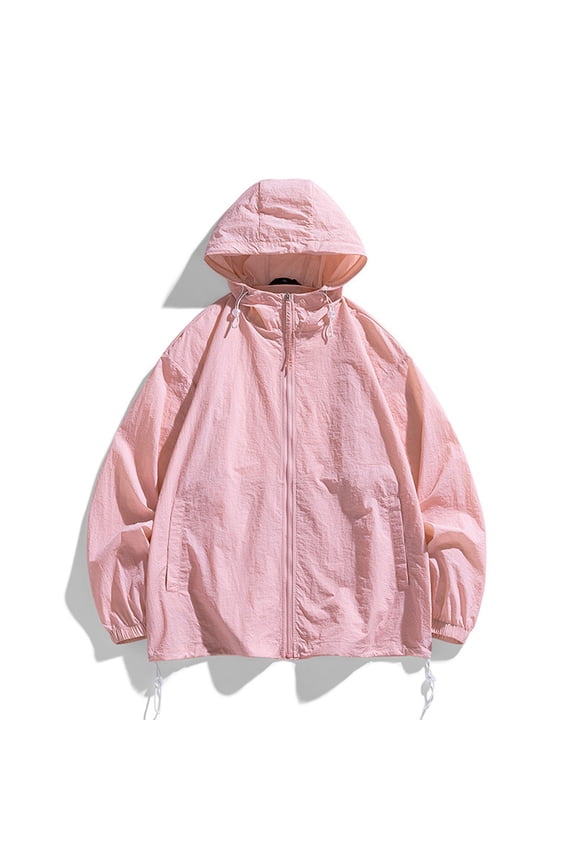 Unisex's UPF 50+ Sun Protection Outdoor Jacket Workout Athletic Jackets Lightweight Loose Hiking Running Jackets with Pockets