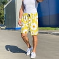 thumbnail image 5 of Wukai Daisies Flowers Men’s Short Pajama Pants With Pockets Soft Sleep Pj Shorts for Men-Large, 5 of 6