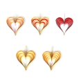 thumbnail image 1 of Heart Shaped Hanging Decoration for Party Set of 4Pcs Red 3D Paper Decor, 1 of 4
