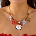 thumbnail image 2 of HPINK-T Colorful Christmas Necklace for Women Trendy Christmas Jewelry Chunky Xmas Ugly Sweater Candy Cane Charms Necklace, 2 of 6