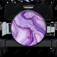 thumbnail image 1 of Purple and Gold Marble Pattern Polyester Universal Spare Wheel Tire Cover Wheel Covers for Trailer RV SUV Truck Camper, 1 of 5