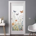 thumbnail image 3 of Spring Floral Window Privacy Film, Butterfly Summer Botanical Watercolor Flowers Static Cling UV Sun Blocking Tint Film Heat Control Windows Films for Bedroom Bathroom, Window Stickers 35.4"x78.7", 3 of 8