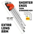 thumbnail image 2 of Powerbuilt 9 Piece Metric Stubby Long Arm Hex Key Wrench Set - 240100, 2 of 6
