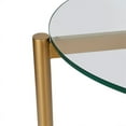 thumbnail image 6 of Evelyn&Zoe Otto 20" Wide Round Side Table with MDF Shelf, Brass and White Lacquer, 6 of 8