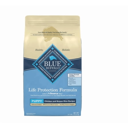 Blue Buffalo Life Protection Puppy Chicken and Brown Rice Recipe Dry Dog Food 34 lb