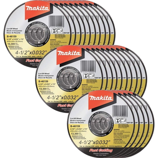 Disco de corte Makita B-46159-25 ultrafino de 4,5 x 0,8 cm (paquete de 25)