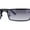 Black Grey - Smoke, variant on 90s Classic Narrow Rectangle Designer Rimless Luxury Fashion Sunglasses Gunmetal Blue - Blue